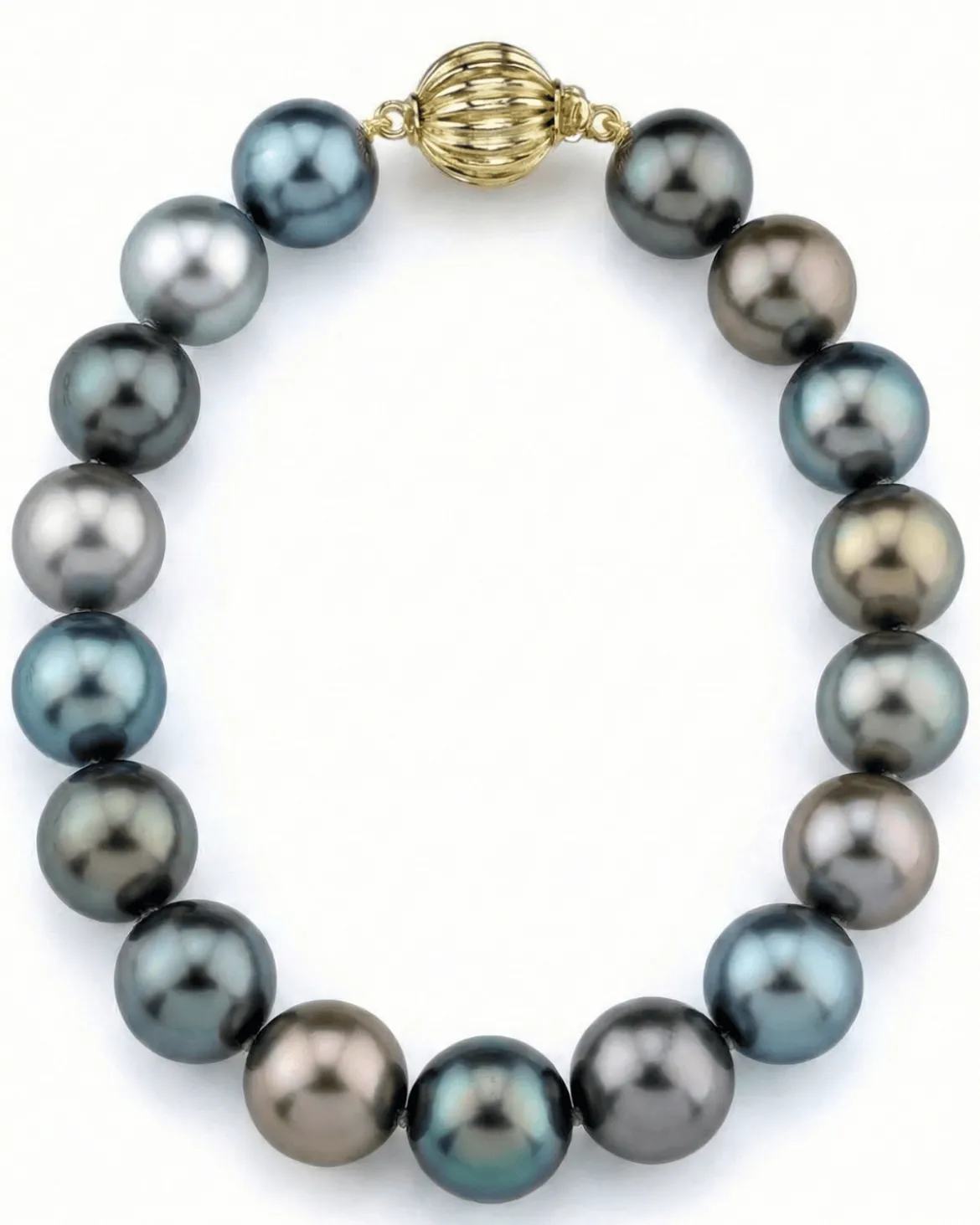 Multi-Color Tahitian Pearl Bracelet, 9.0-10.0mm - AAAA Quality