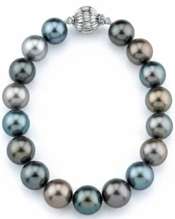Multi-Color Tahitian Pearl Bracelet, 9.0-10.0mm - AAAA Quality