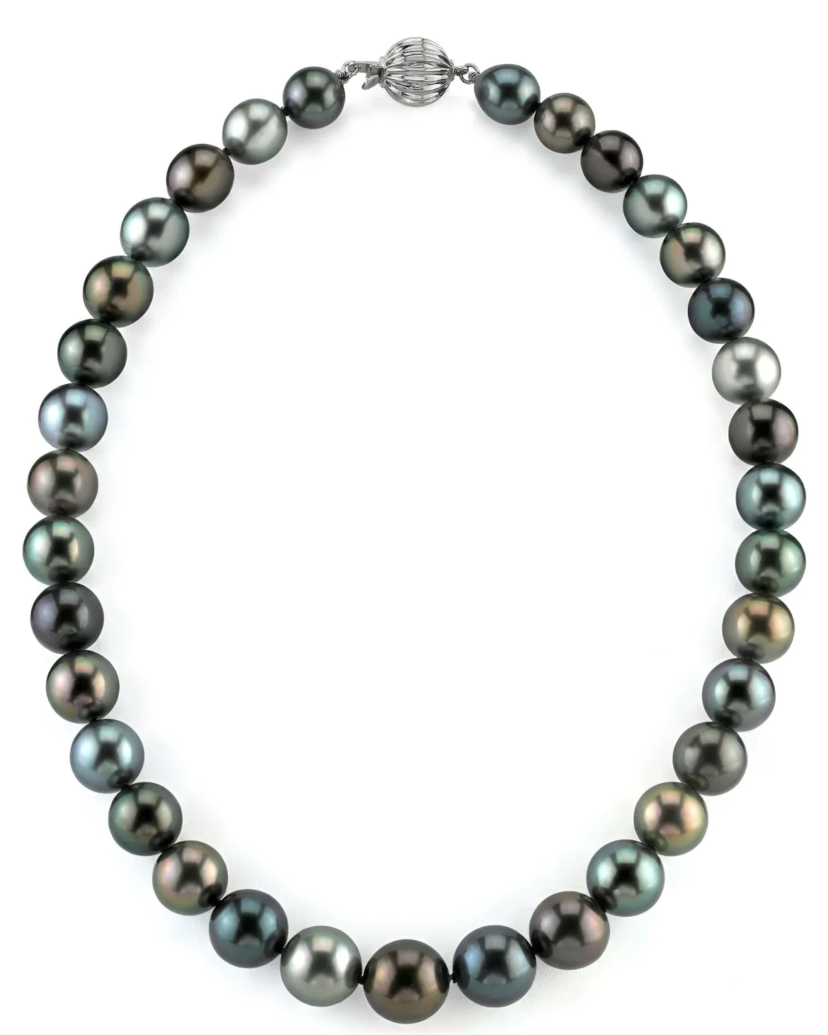 Multi-Color Tahitian Pearl Necklace, 11.0-13.0mm - AAAA Quality