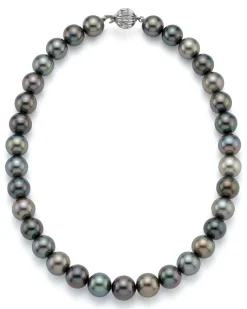 Multi-Color Tahitian Pearl Necklace, 10.0-11.0mm