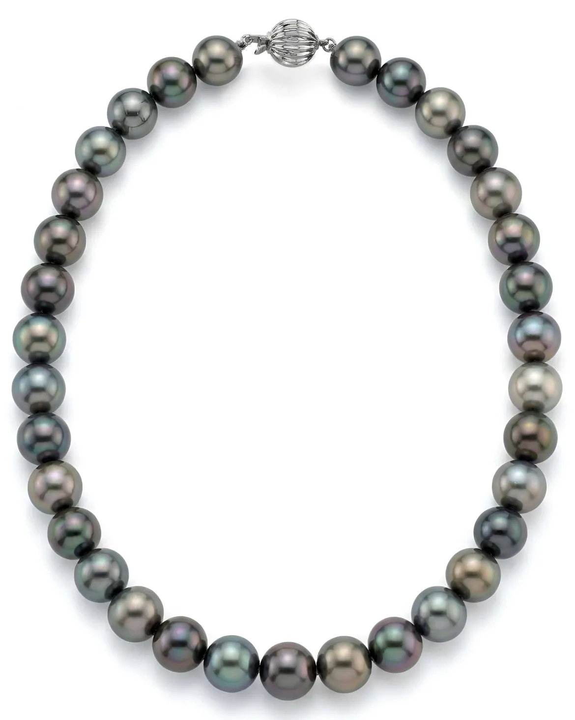Multi-Color Tahitian Pearl Necklace, 10.0-11.0mm