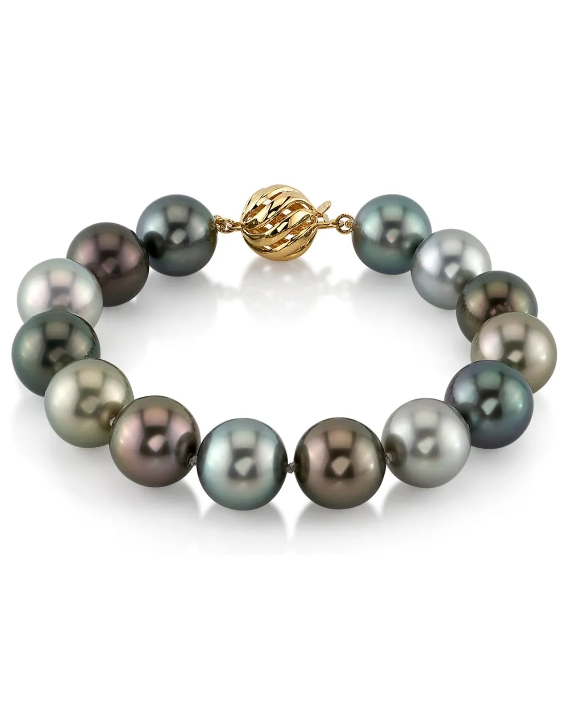 Multi-Color Tahitian Pearl Bracelet, 11.0-12.0mm