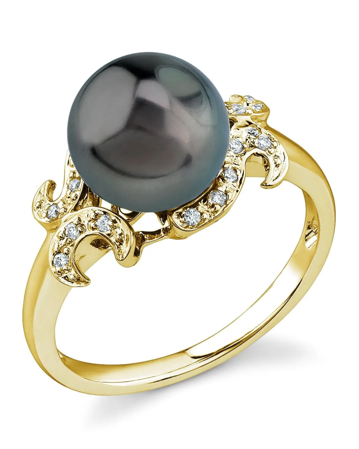 Tahitian South Sea Pearl Crown Jewel Ring