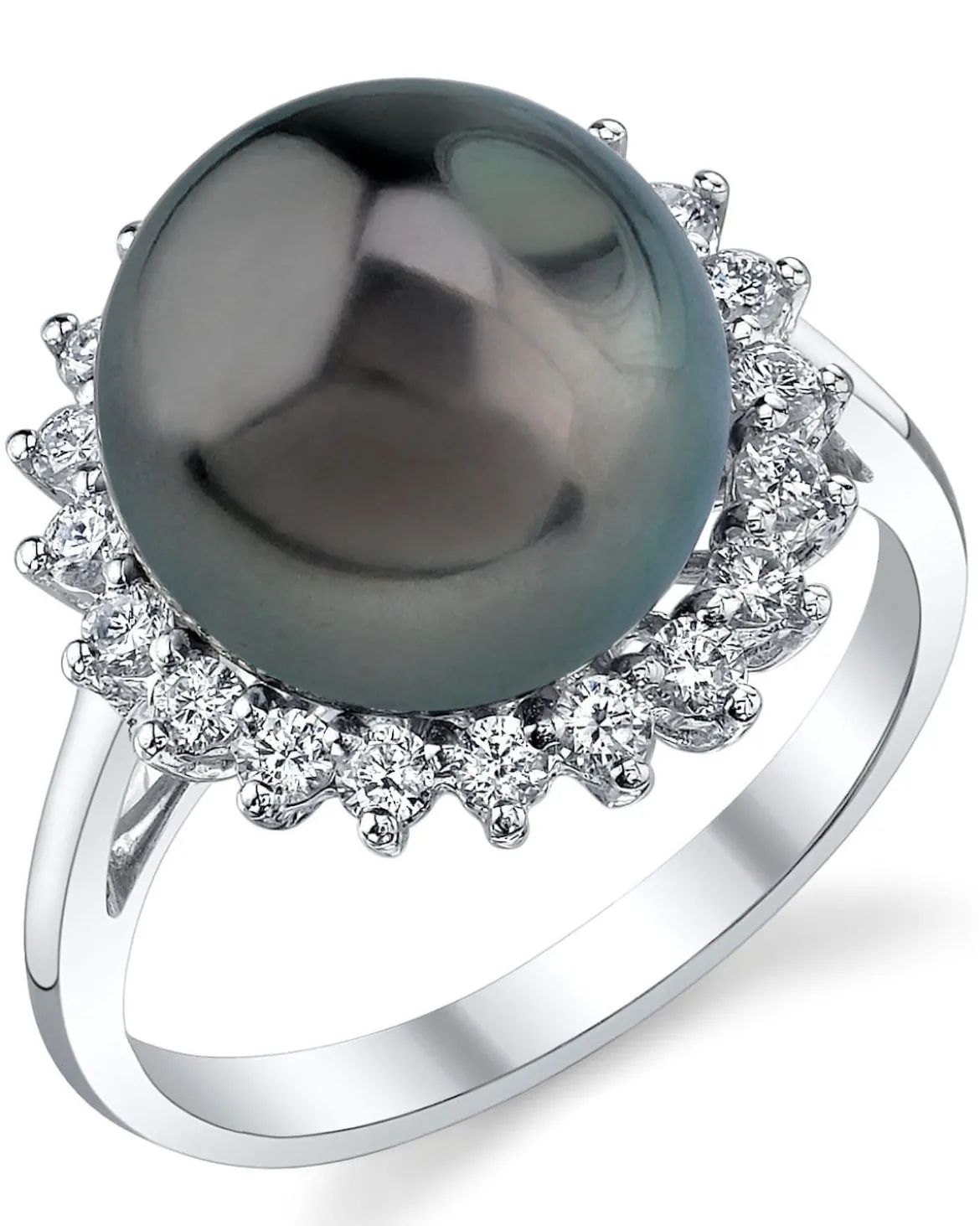 Tahitian South Sea Pearl & Diamond Sage Ring