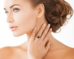 Tahitian South Sea Pearl & Diamond Willow Ring