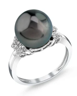 Tahitian South Sea Pearl & Diamond Nora Ring