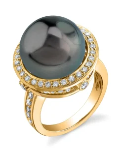 Tahitian South Sea Pearl & Diamond Bella Ring