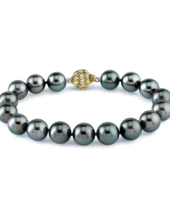 Tahitian True Round Pearl Bracelet, 10.0-11.0mm - AAA Quality