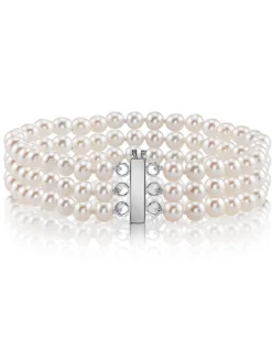 Triple Hanadama Akoya Pearl Bracelet