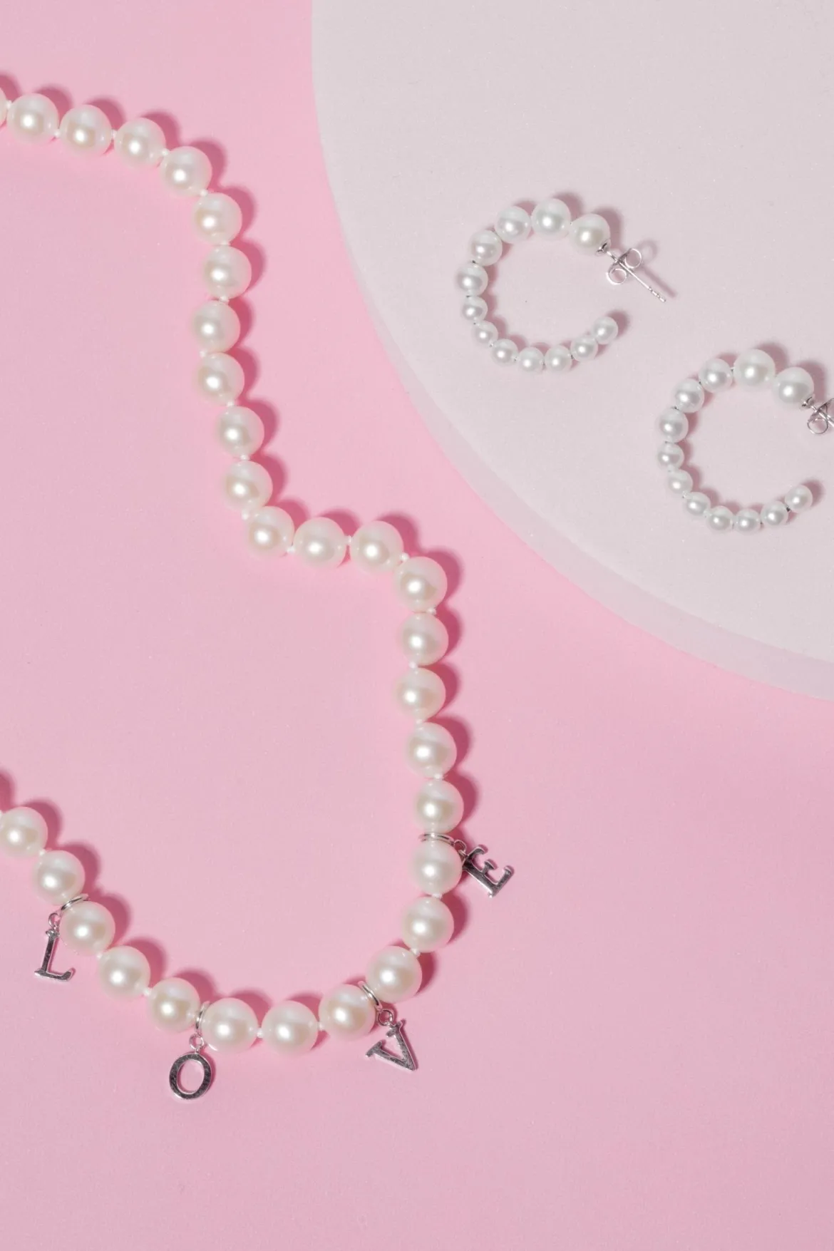 White Freshwater Cultured Pearl Hoop Reese Earrings