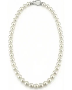White Japanese Akoya Pearl Necklace, 8.5-9.0mm - AAA Quality