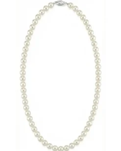 White Japanese Akoya Pearl Necklace, 5.5-6.0mm - AAA Quality