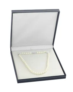 White Japanese Akoya Pearl Necklace, 7.5-8.0mm - AA+ Quality