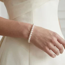 White Japanese Akoya Pearl Bracelet, 5.5-6.0mm - Choose Your Quality