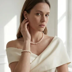 White Japanese Akoya Pearl 3-Piece Jewelry Set, 8.5-9.0mm