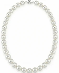 White Japanese Akoya Pearl Necklace, 10.0-10.5mm - AAA Quality