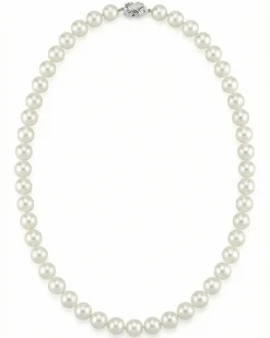 White Japanese Akoya Pearl Necklace, 8.0-8.5mm - AA+ Quality