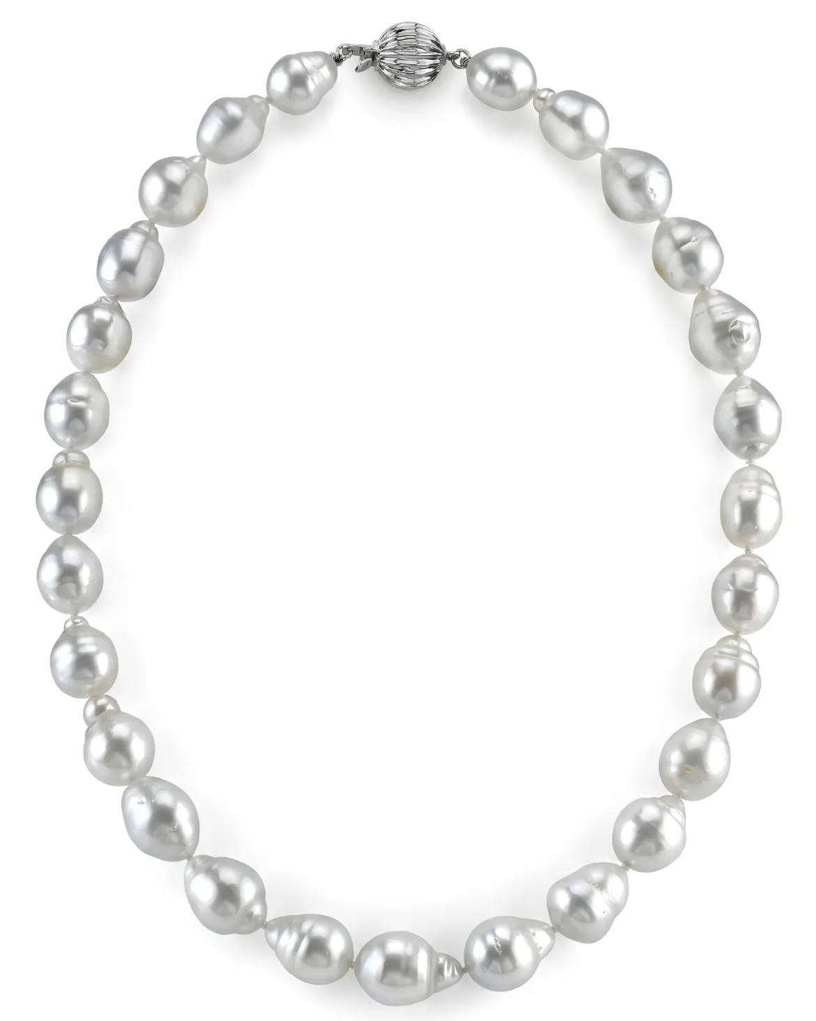 White South Sea Baroque Pearl Necklace, 9.0-11.0mm
