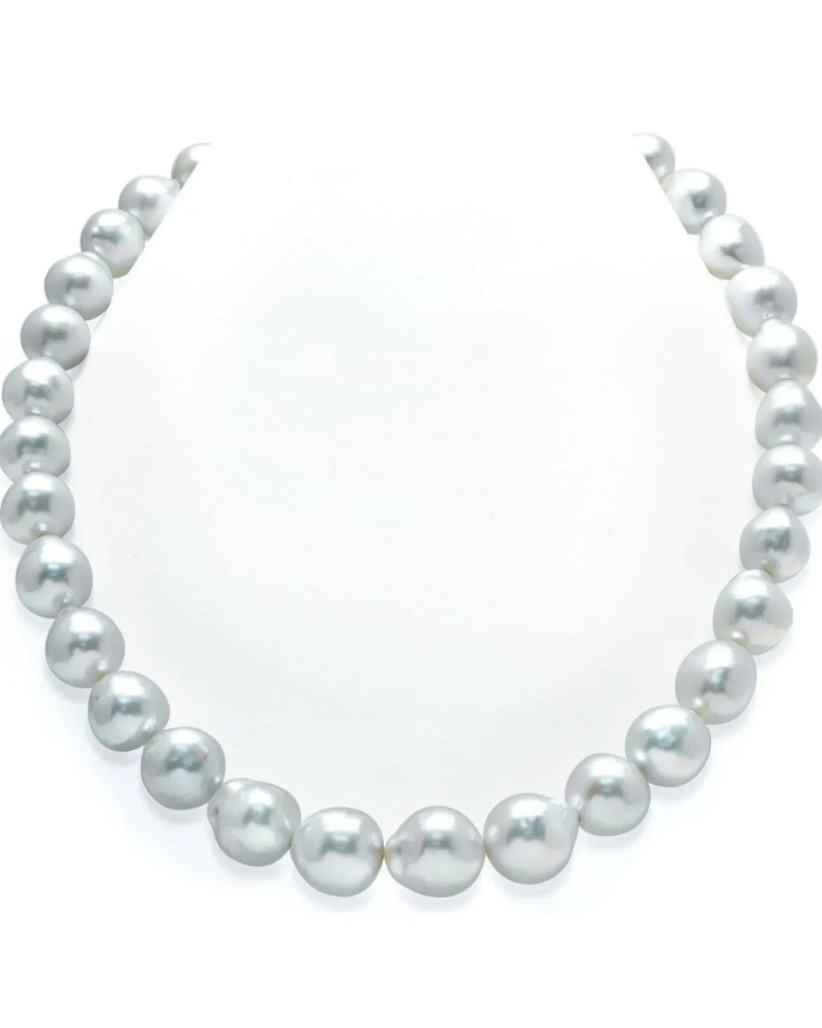 White South Sea Baroque Pearl Necklace, 11.0-14.0mm