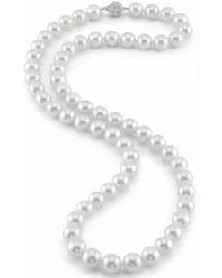 White South Sea Opera Length Pearl Necklace, 12.0-14.0mm - AAAA Quality