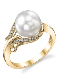 White South Sea Pearl & Diamond Spirit Ring