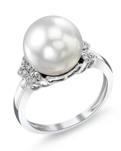 White South Sea Pearl & Diamond Papillon Ring