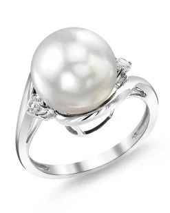 White South Sea Pearl & Diamond Sorbet Cocktail Ring