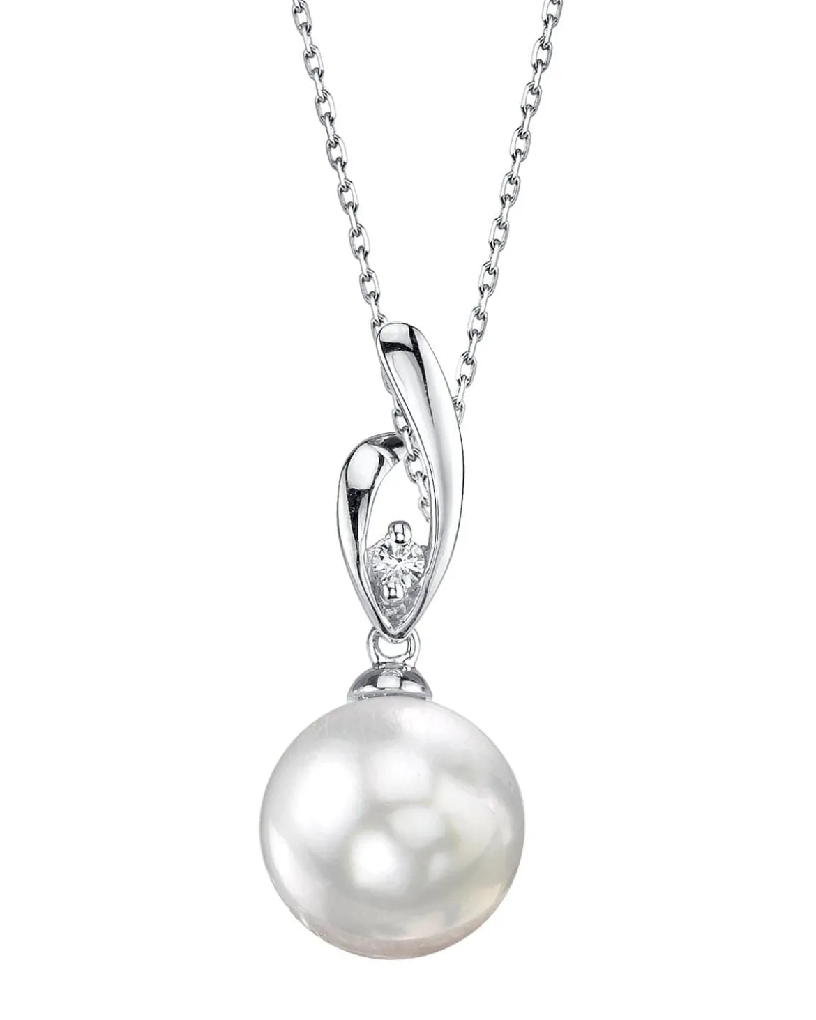 White South Sea Pearl & Diamond Asterie Pendant