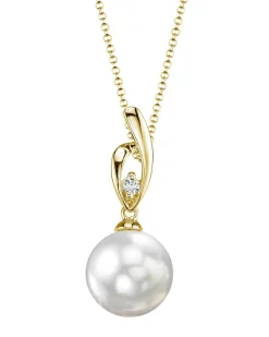 White South Sea Pearl & Diamond Asterie Pendant