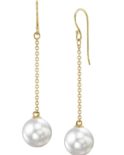 White South Sea Pearl Altair Dangle Earrings