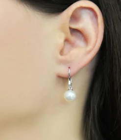 White South Sea Pearl Classic Dangle Earrings