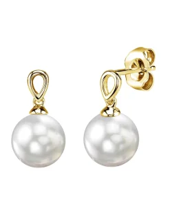 White South Sea Pearl Sugar Dangle Earrings
