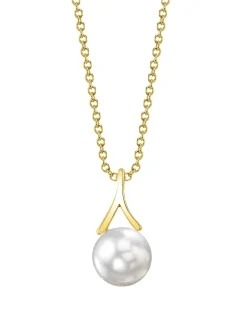 White South Sea Pearl Wren Solitaire Pendant