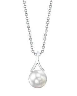 White South Sea Pearl Wren Solitaire Pendant