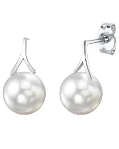 White South Sea Pearl Wren Earrings
