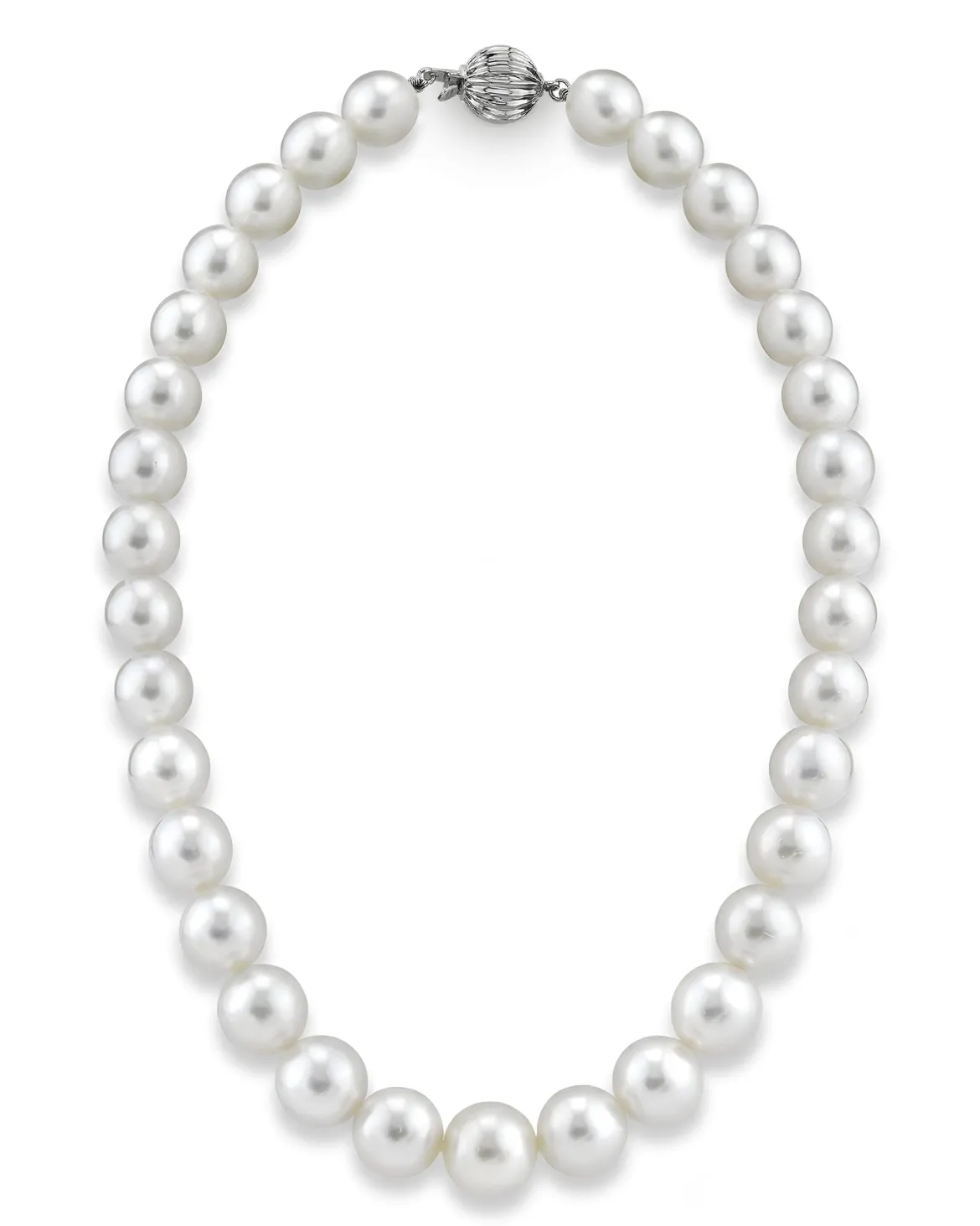 White South Sea Round Pearl Necklace, 10.0-11.9mm - AAA Quality