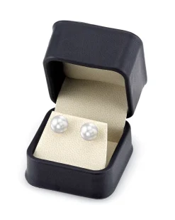 White South Sea Round Pearl Stud Earrings, 10.0-11.0mm
